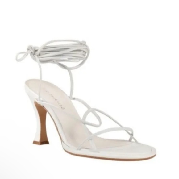 NWT Ilio Smeraldo llenia 02 Strappy Ankle Tie High Heel Sandals White size 37 - Picture 4 of 12